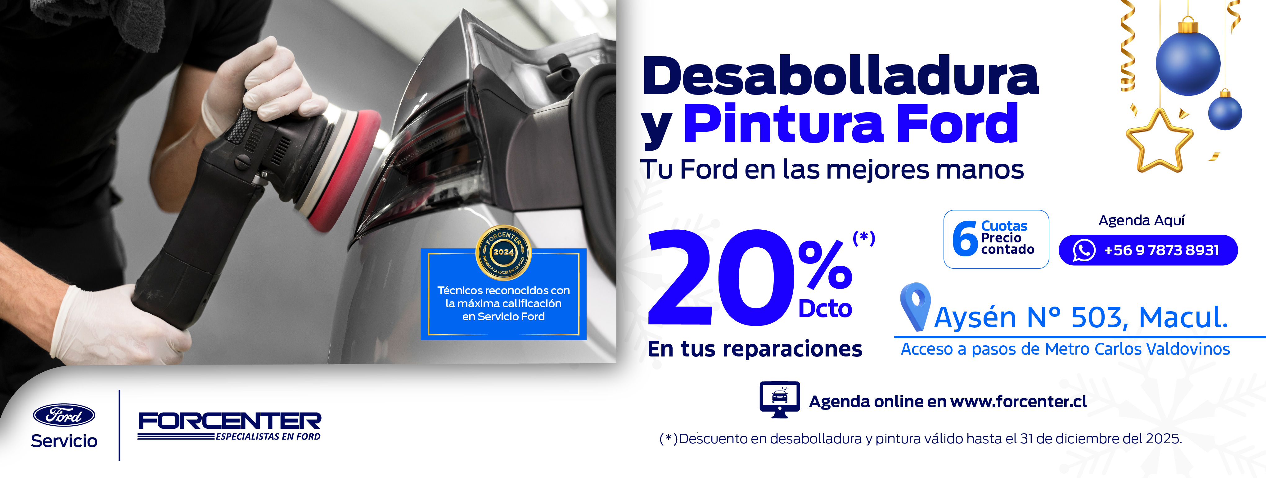 Desabolladura y pintura Ford 